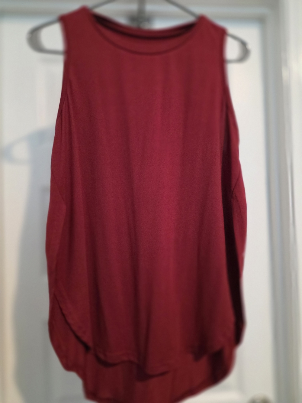 SHEIN Burgundy Sleeveless Tunic Tank Top